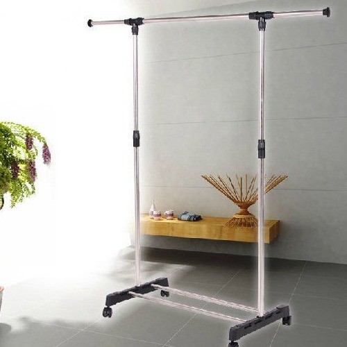 厂家批发杆地摊晒衣架 落地升降折叠置地不锈钢室内外晾衣架