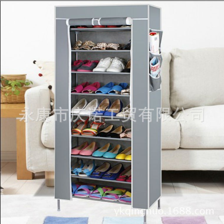 厂家直销特价爆款庆诺简易防尘无纺布鞋柜收纳鞋柜无纺布鞋架批发